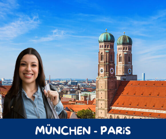 München - Paris mit dem Zug - Blick auf München