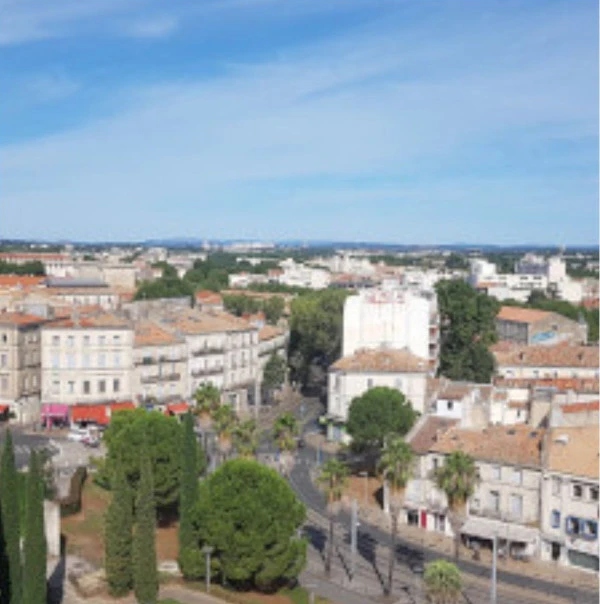 Blick auf Montpellier vom Corum