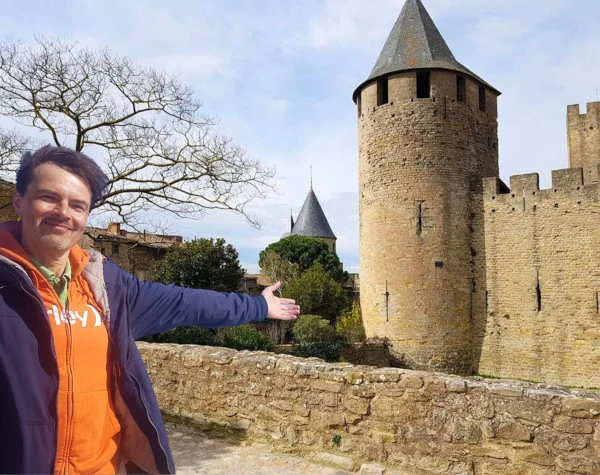 Carcassonne Festungsanlage und Mika