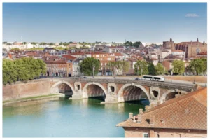 Pont Neuf und der Fluss Garonne Toulouse