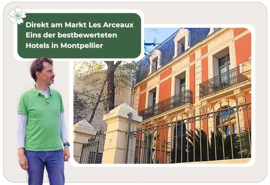 Hotel des Arceaux in Montpellier – direkt am Markt Les Arceaux